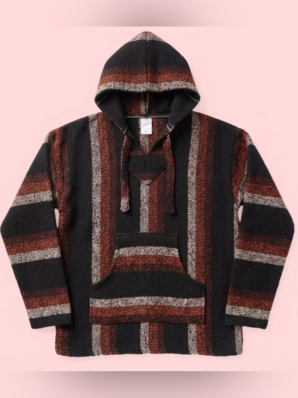 Sunset Ombre Baja Hoodie Sz Medium has drawstrings perfect condition